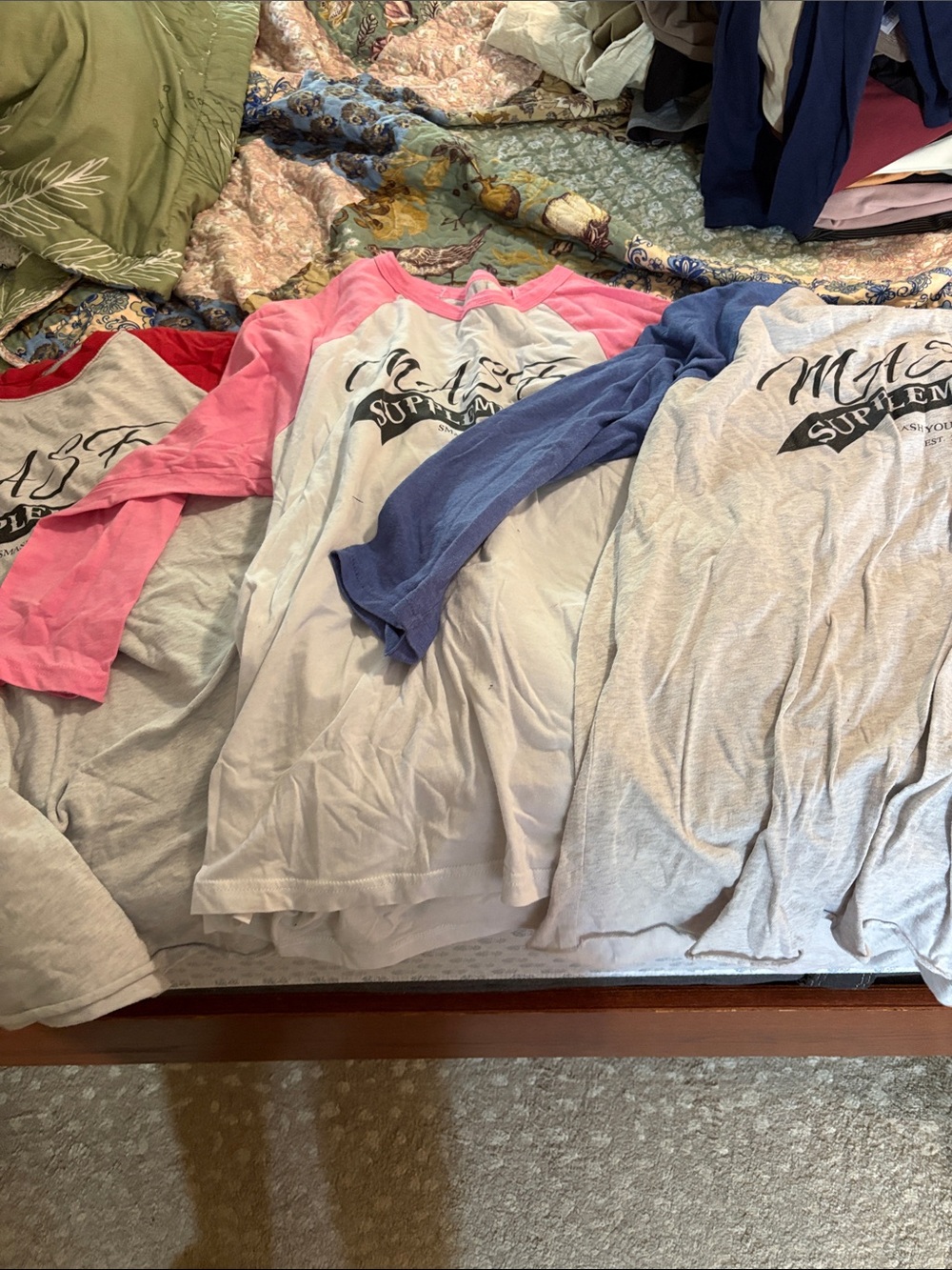 MASF Sleeve Graphic Tee - Pink & Blue